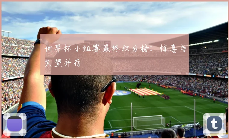 世界杯小组赛最终积分榜:惊喜与失望并存