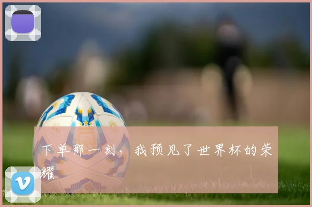 下单那一刻,我预见了世界杯的荣耀